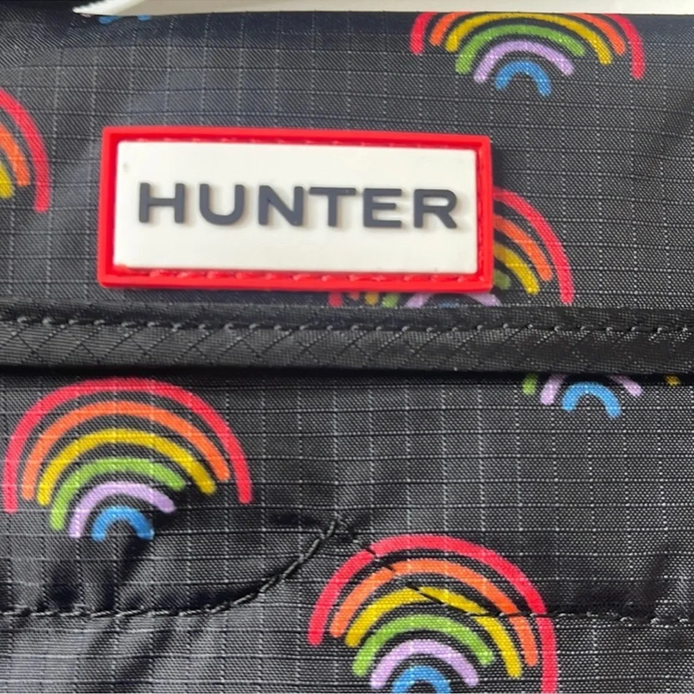 Hunter Original Packable Cross Body Bag Purse. Mini Rainbow Print